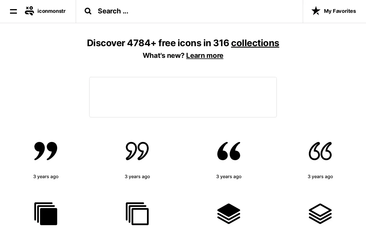iconmonstr homepage screenshot