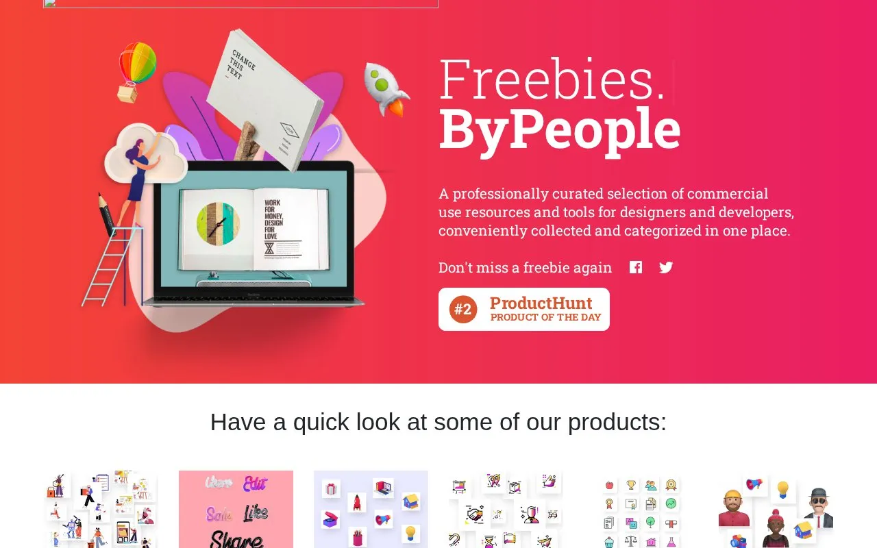 Freebies.ByPeople homepage screenshot