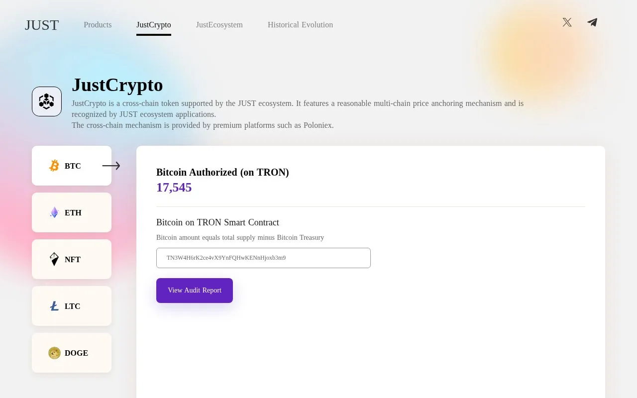 JustCryptos homepage screenshot
