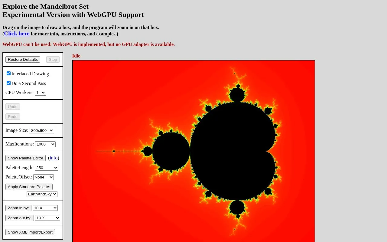 WebGPU homepage screenshot