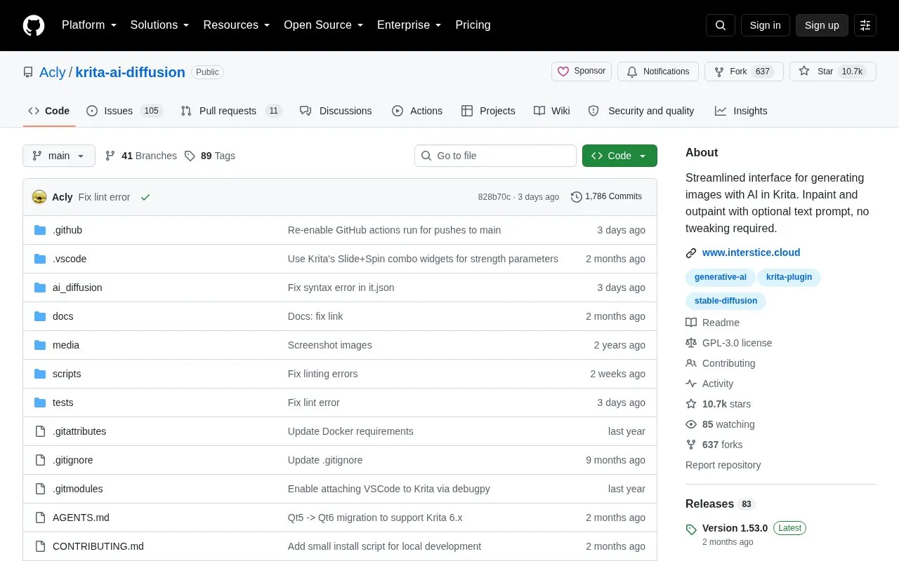 AI Generation homepage screenshot