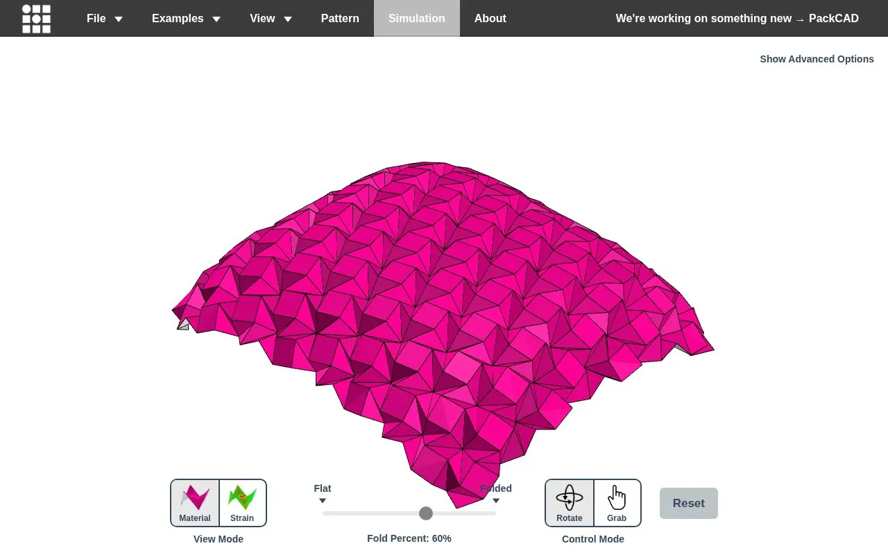 Origami Simulator homepage screenshot
