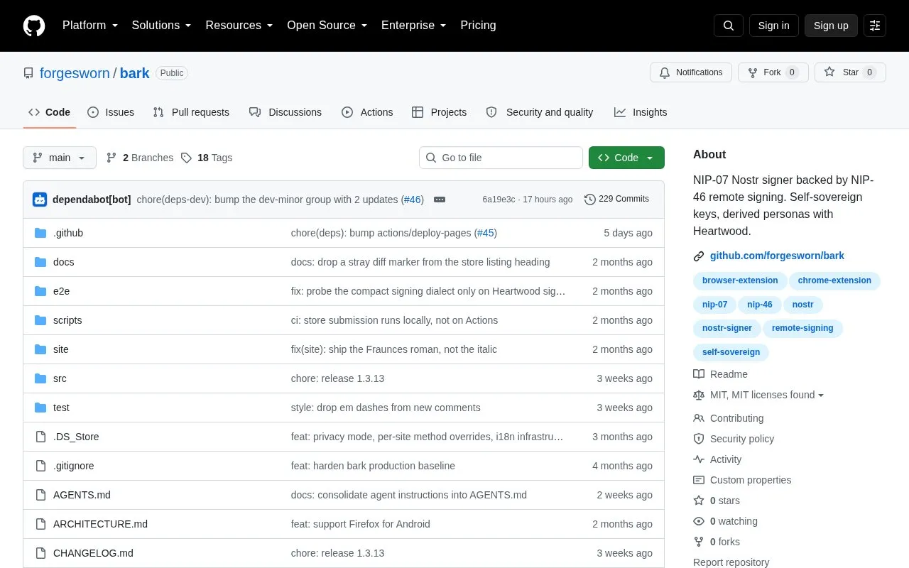 bark homepage screenshot