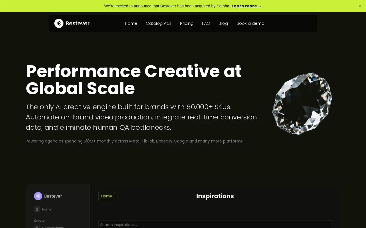 Bestever homepage screenshot
