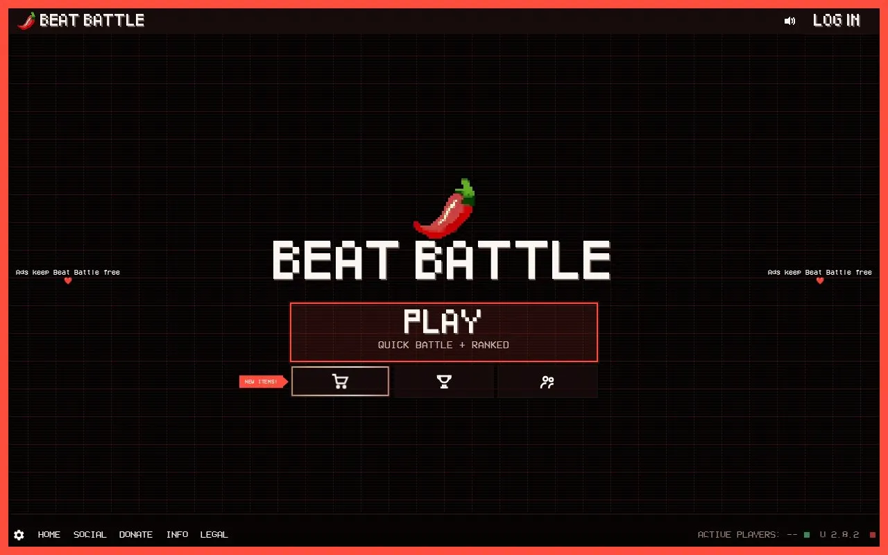 Beat Battle homepage screenshot