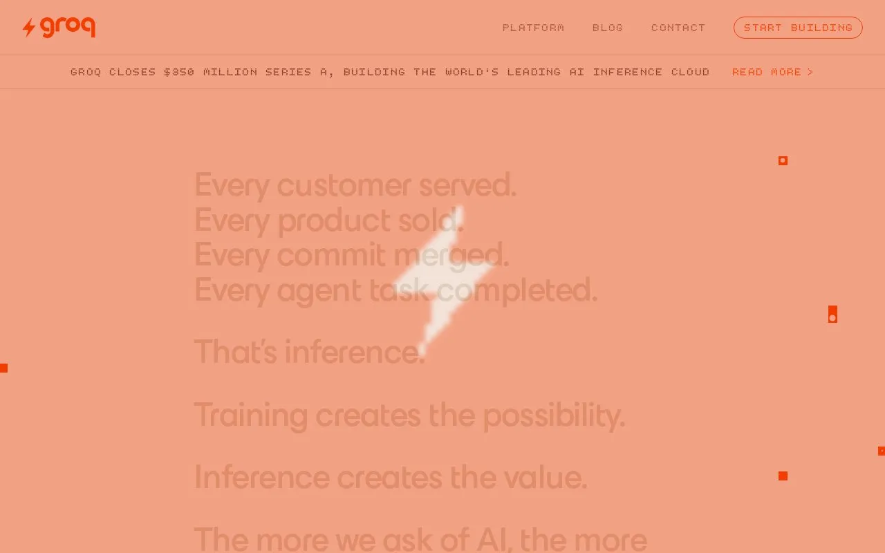 Groq homepage screenshot