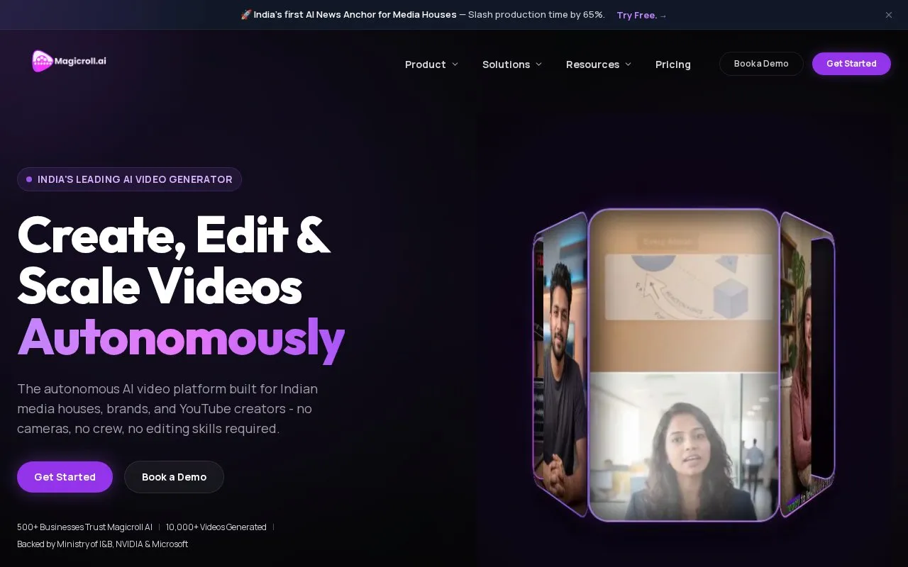 Magicroll AI homepage screenshot
