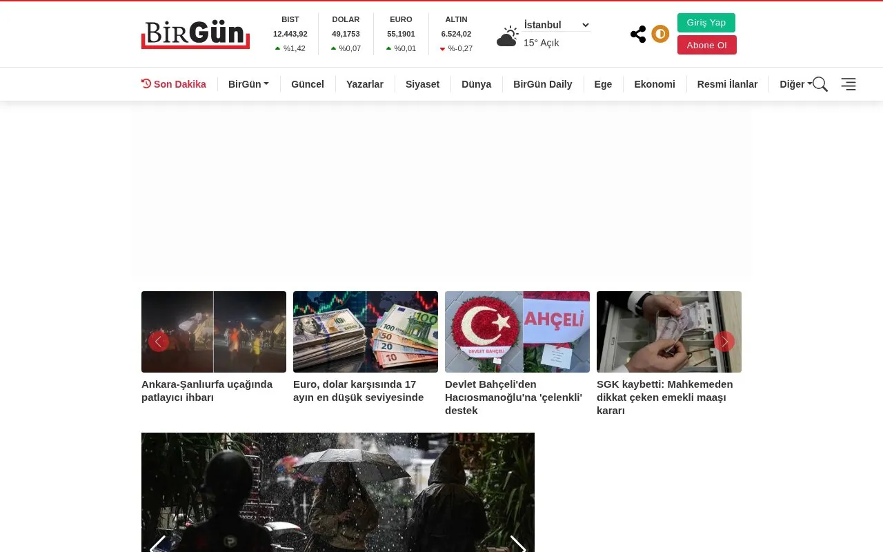 BirGün homepage screenshot