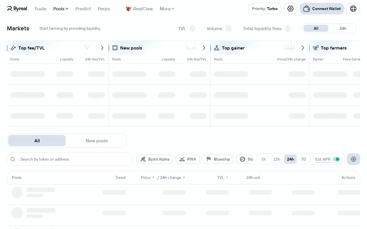 Byreal homepage screenshot