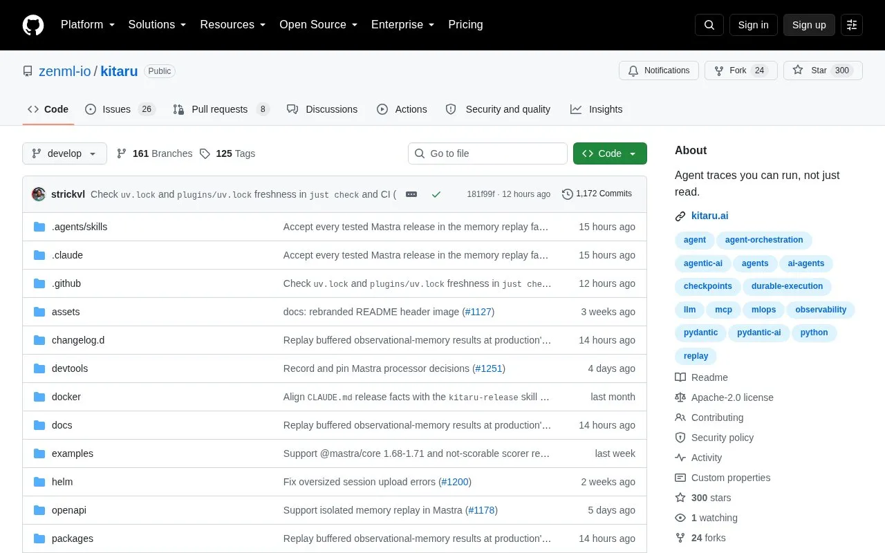 Kitaru homepage screenshot