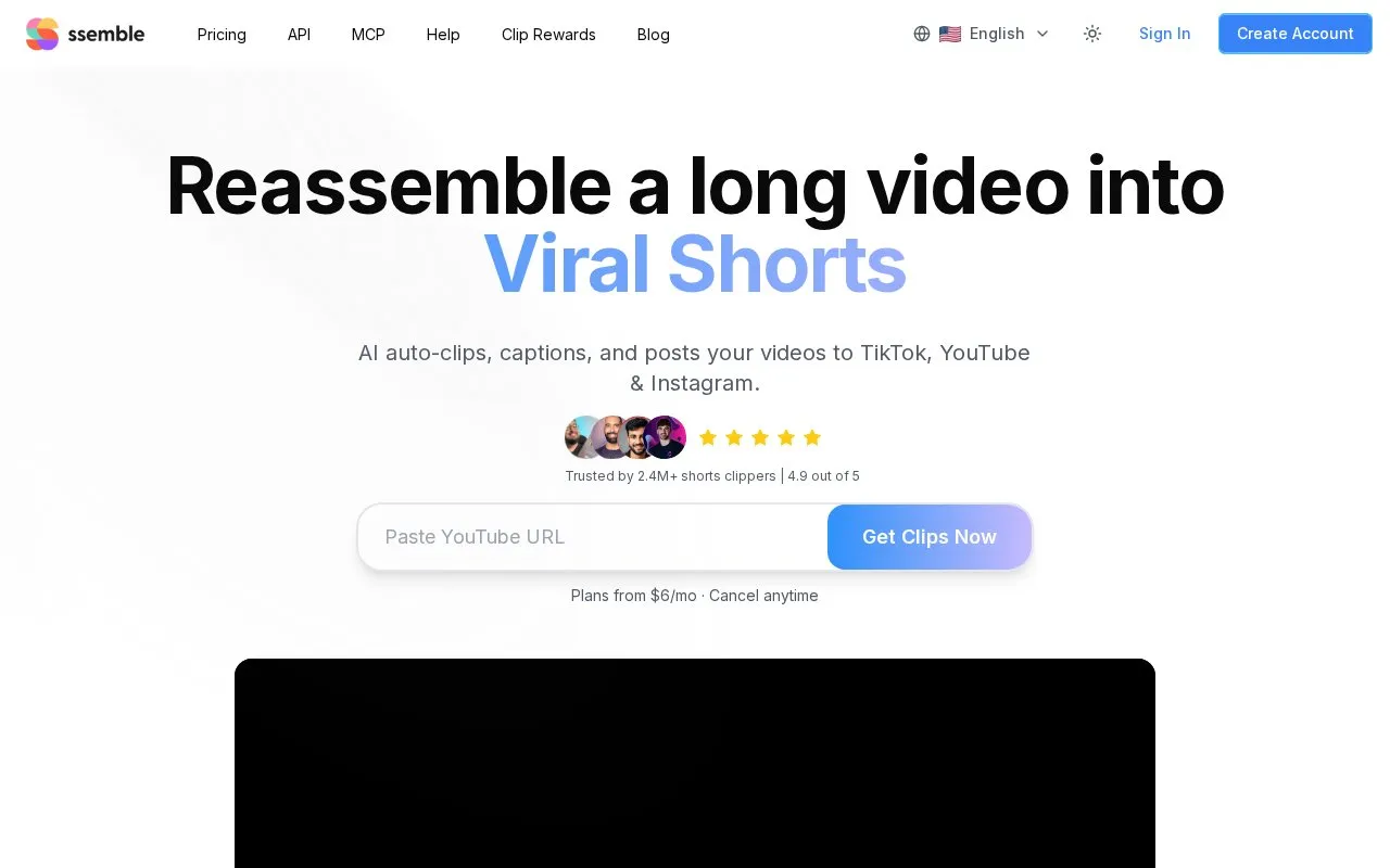 Ssemble homepage screenshot