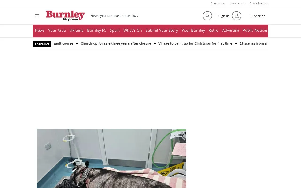 Burnley Express homepage screenshot