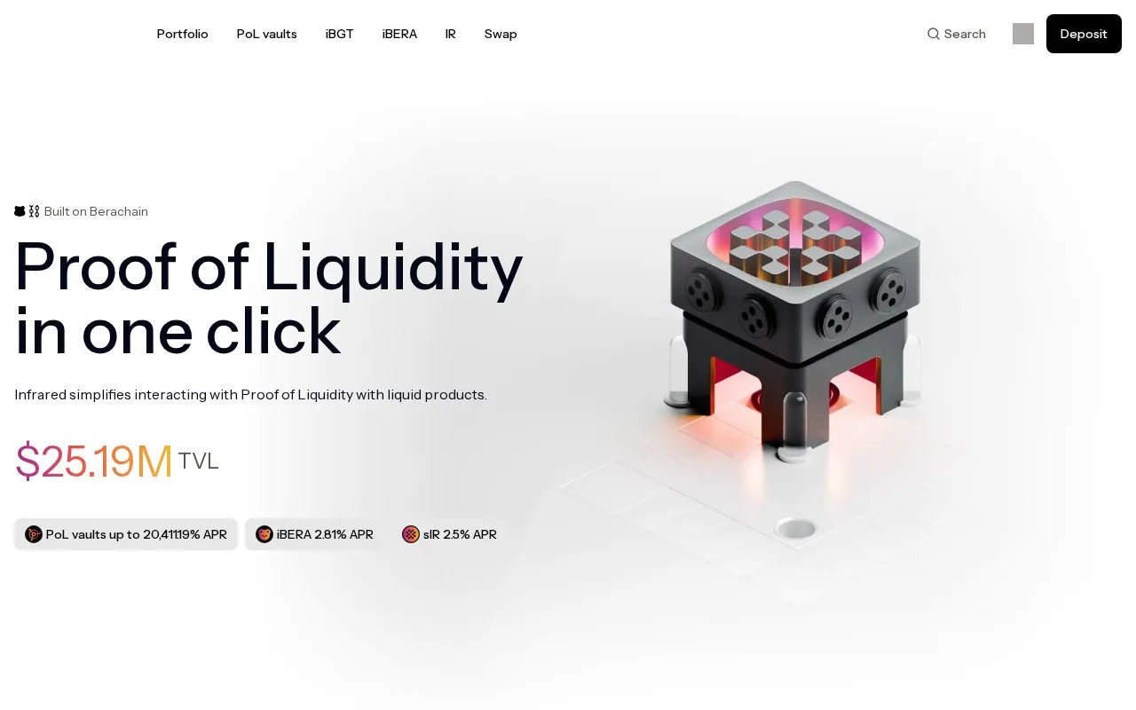 Infrared Finance homepage screenshot