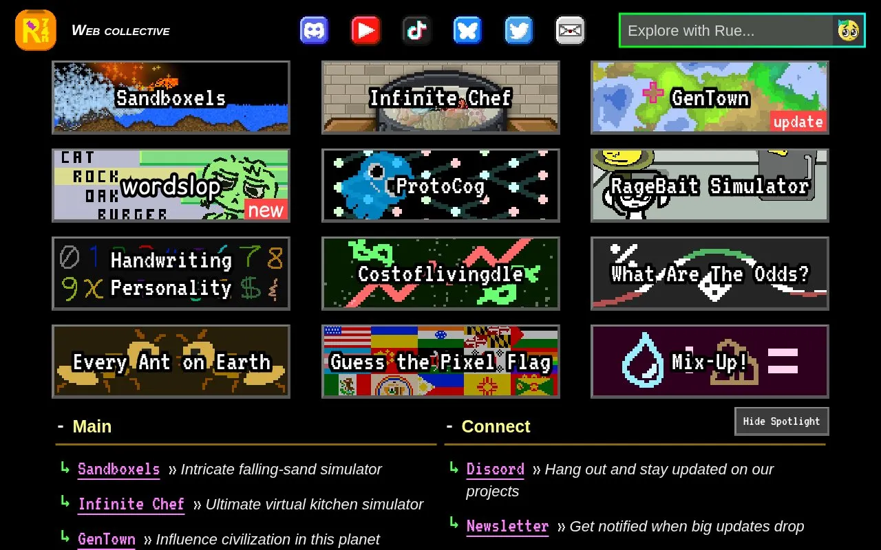 R74n homepage screenshot