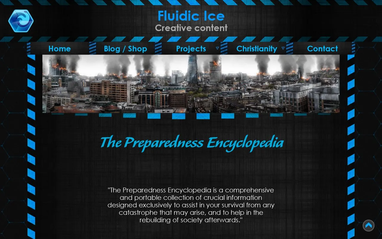 The Preparedness Encyclopedia homepage screenshot