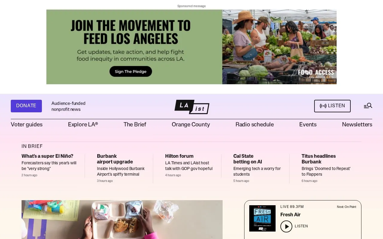 LAist homepage screenshot