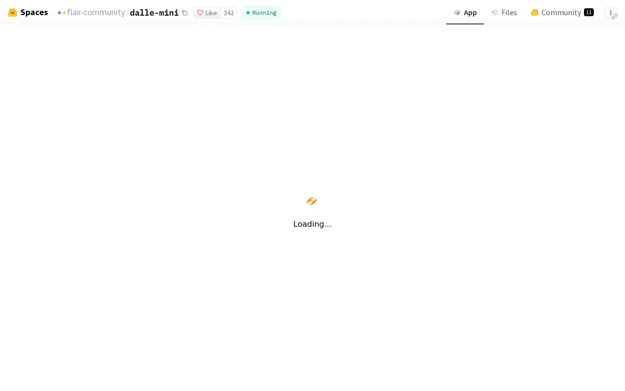 DALL-E mini homepage screenshot