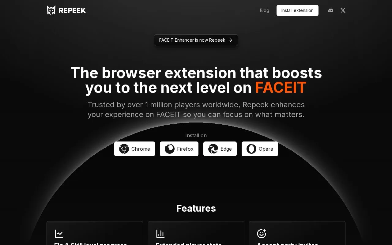 Enhancements homepage screenshot