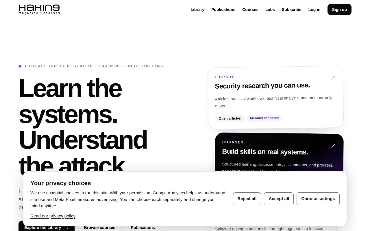 Hakin9 homepage screenshot
