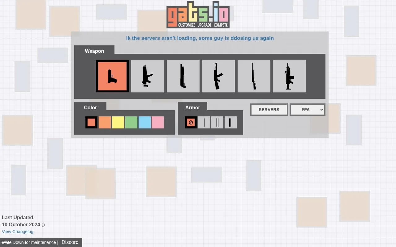 Gats.io homepage screenshot
