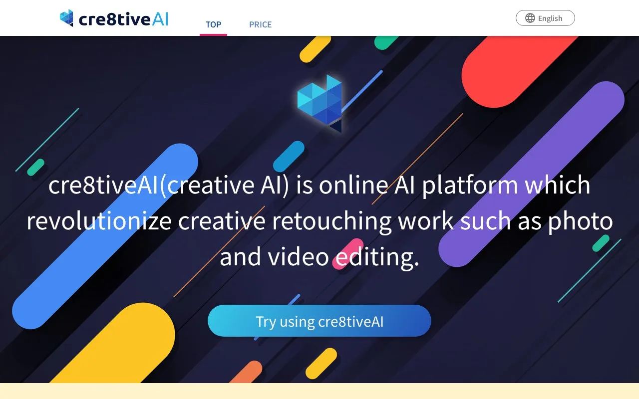 Cre8tiveAI homepage screenshot