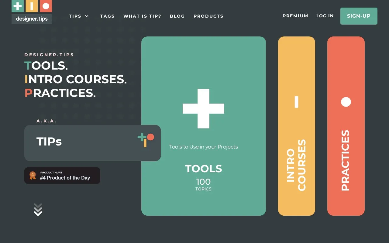 design.tips homepage screenshot