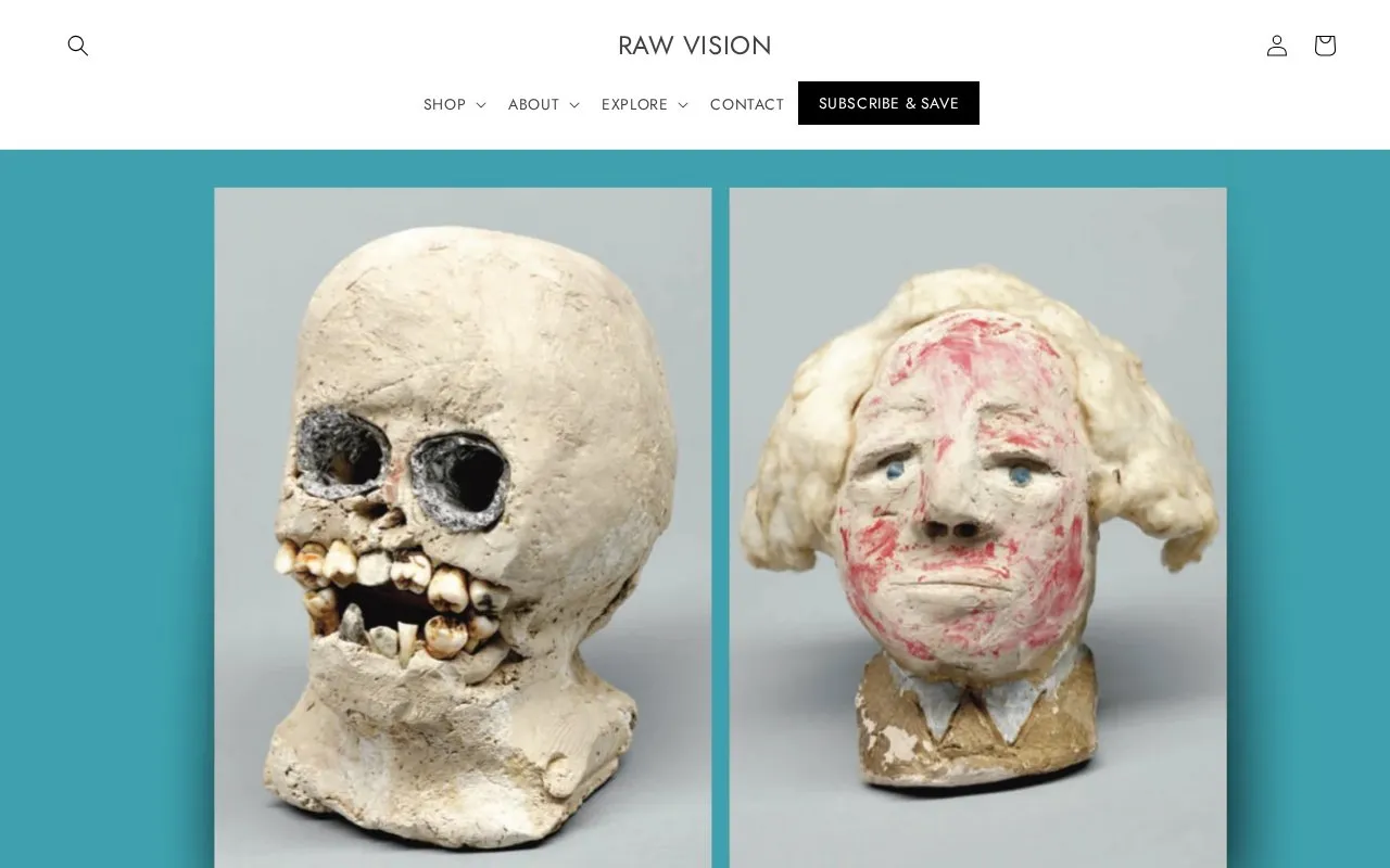 RAW VISION homepage screenshot