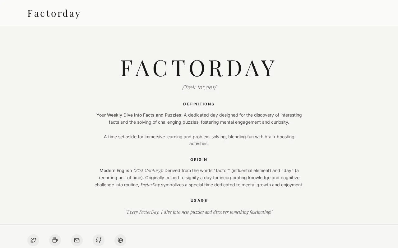 FactorDay homepage screenshot