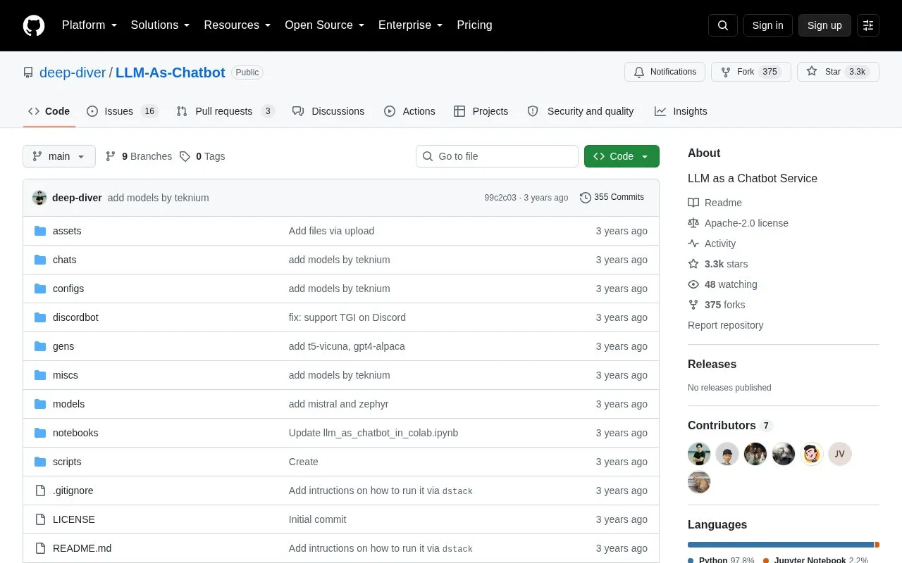Alpaca-LoRA-Serve homepage screenshot