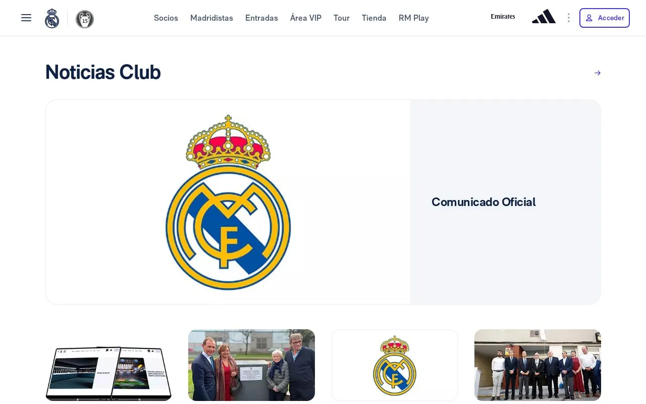 Hala Madrid homepage screenshot