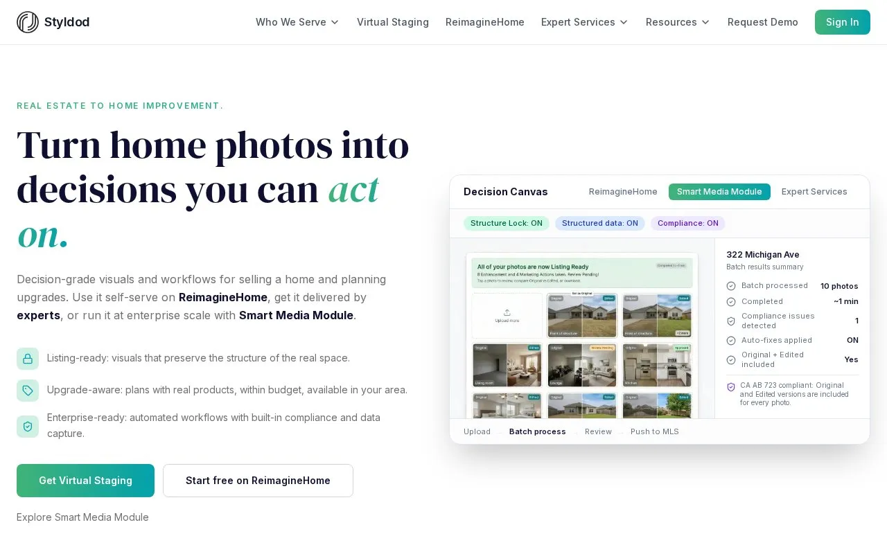 Styldod homepage screenshot