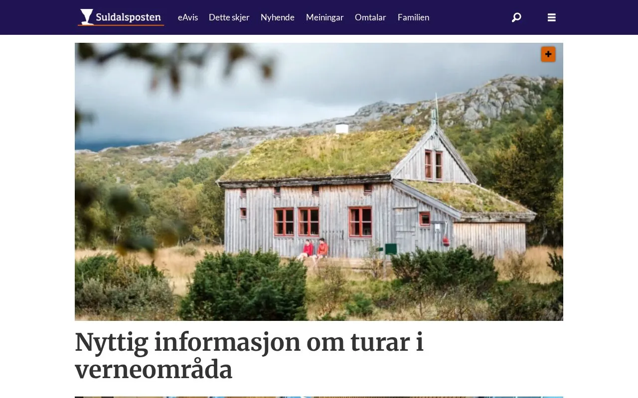 suldalsposten homepage screenshot