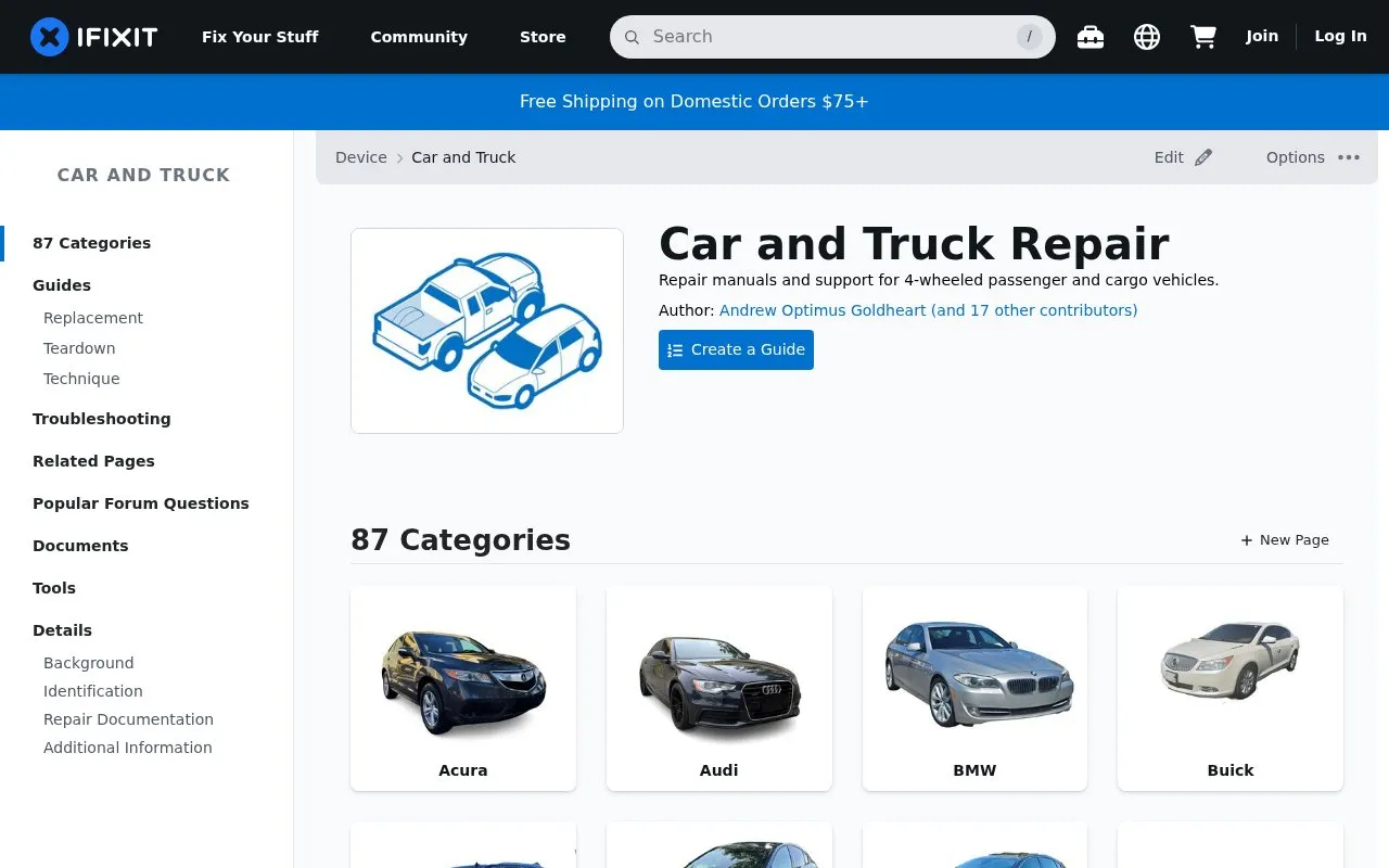 iFitIt Vehicle homepage screenshot