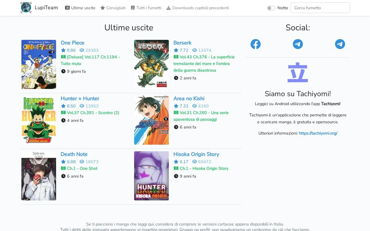 LupiTeam homepage screenshot