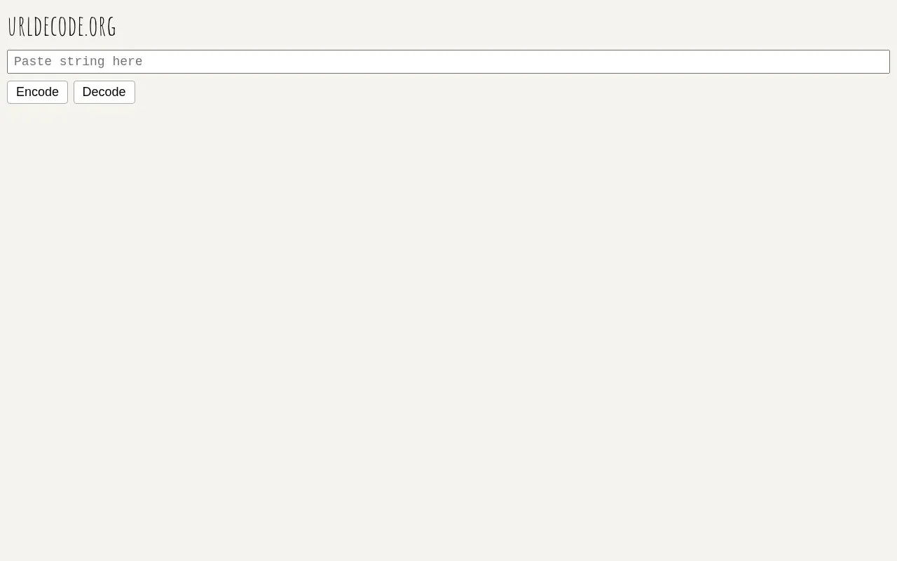 URLDecode homepage screenshot