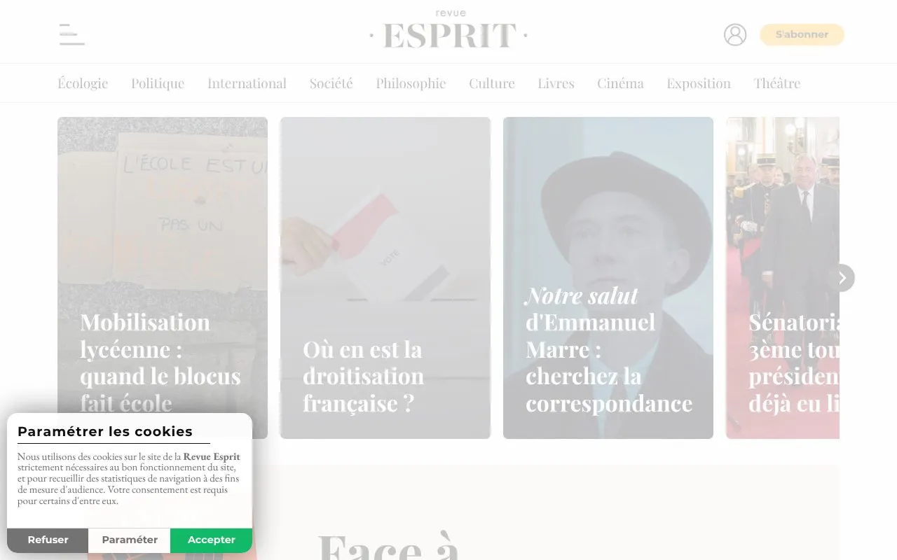 Esprit homepage screenshot