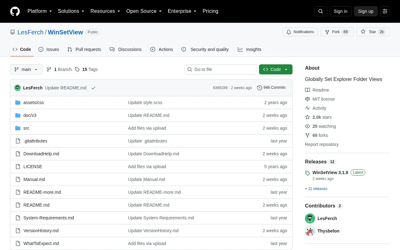 Win Set View homepage screenshot
