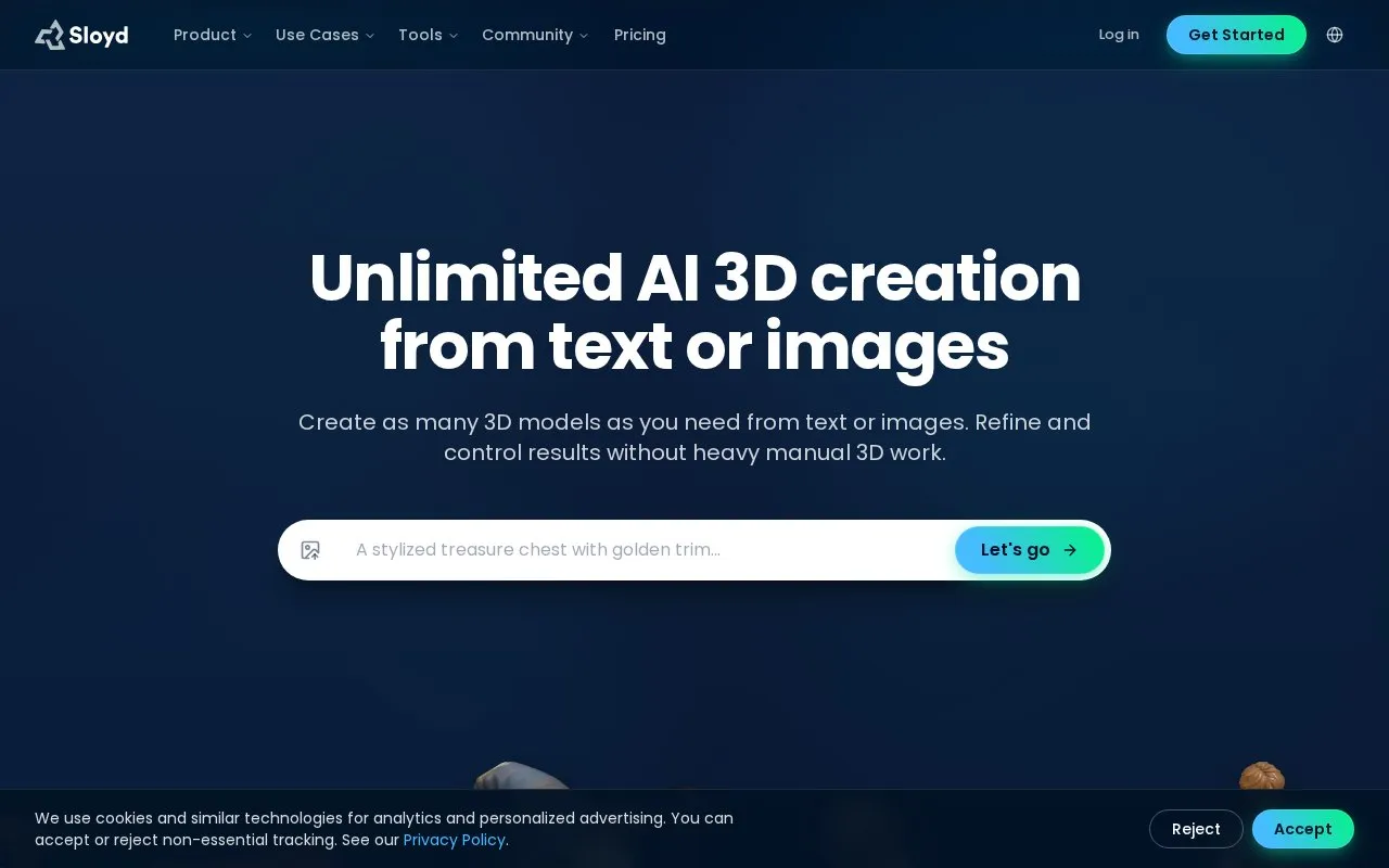 Sloyd homepage screenshot