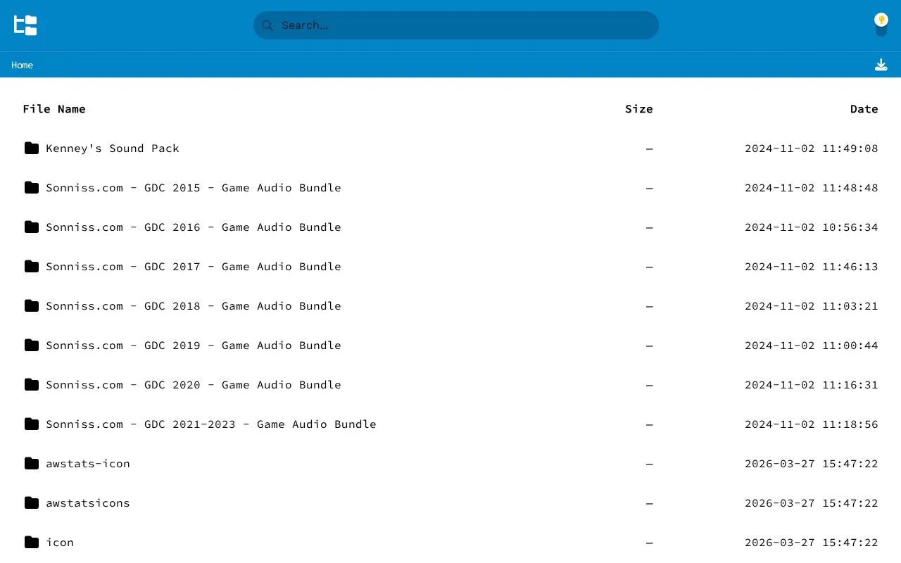 Game Sounds homepage screenshot