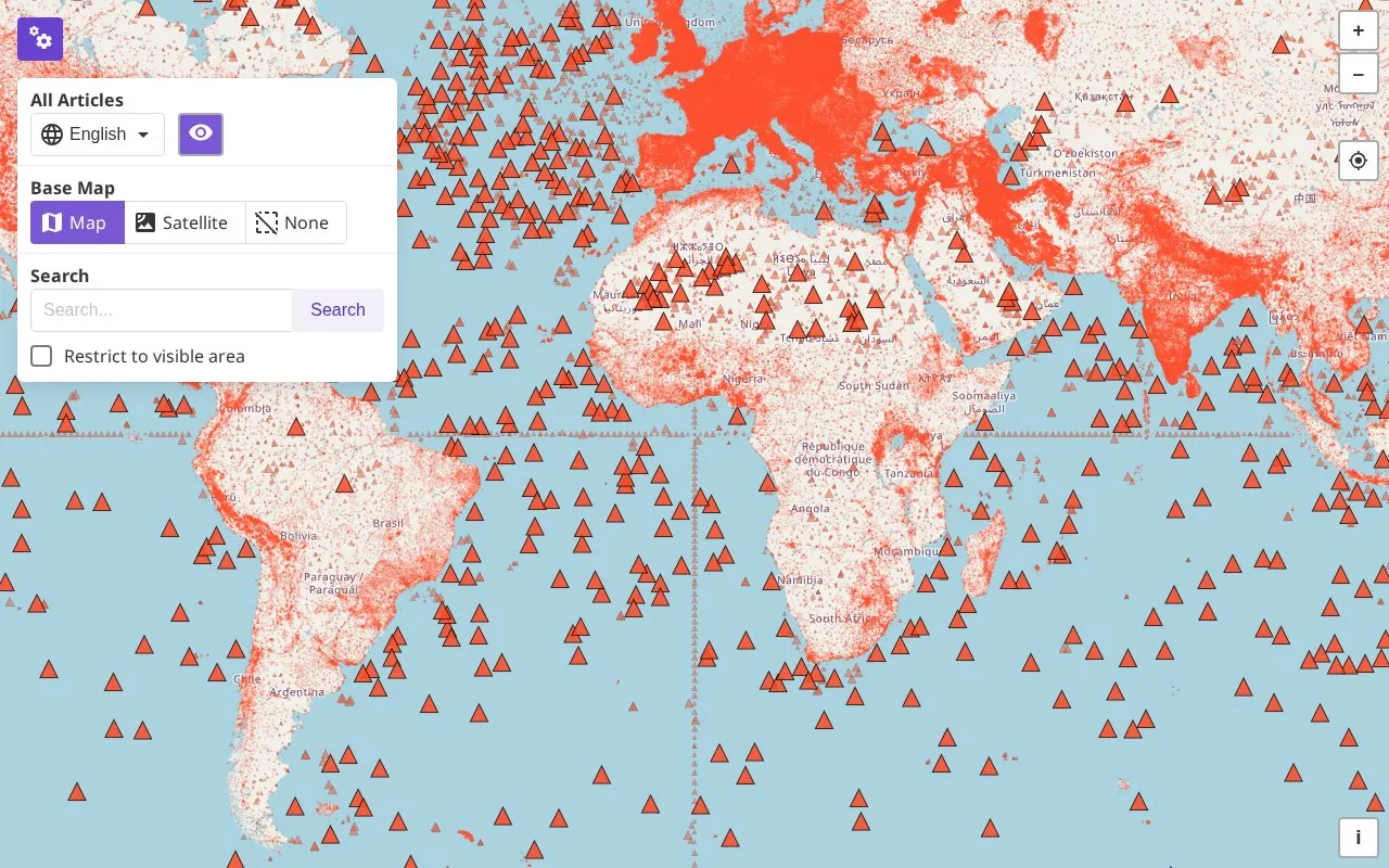 Wikimap homepage screenshot