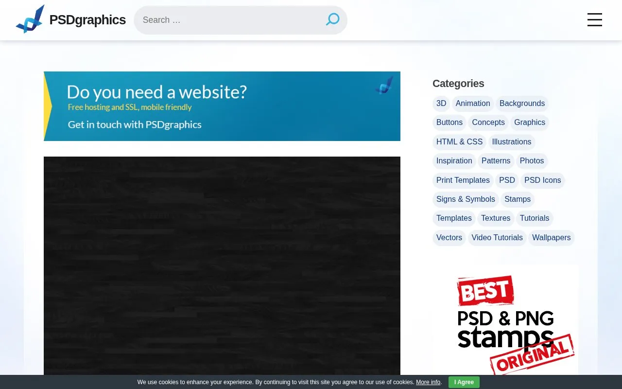 PSDGraphics homepage screenshot