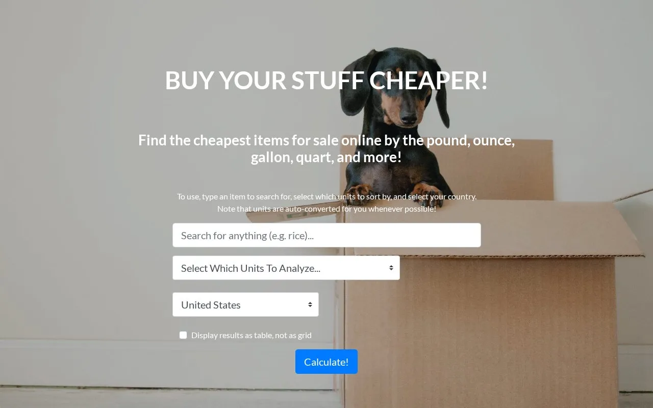 BangYourBuck homepage screenshot