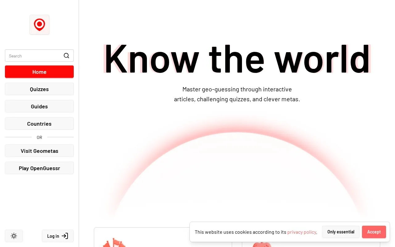 OpenGuessr homepage screenshot
