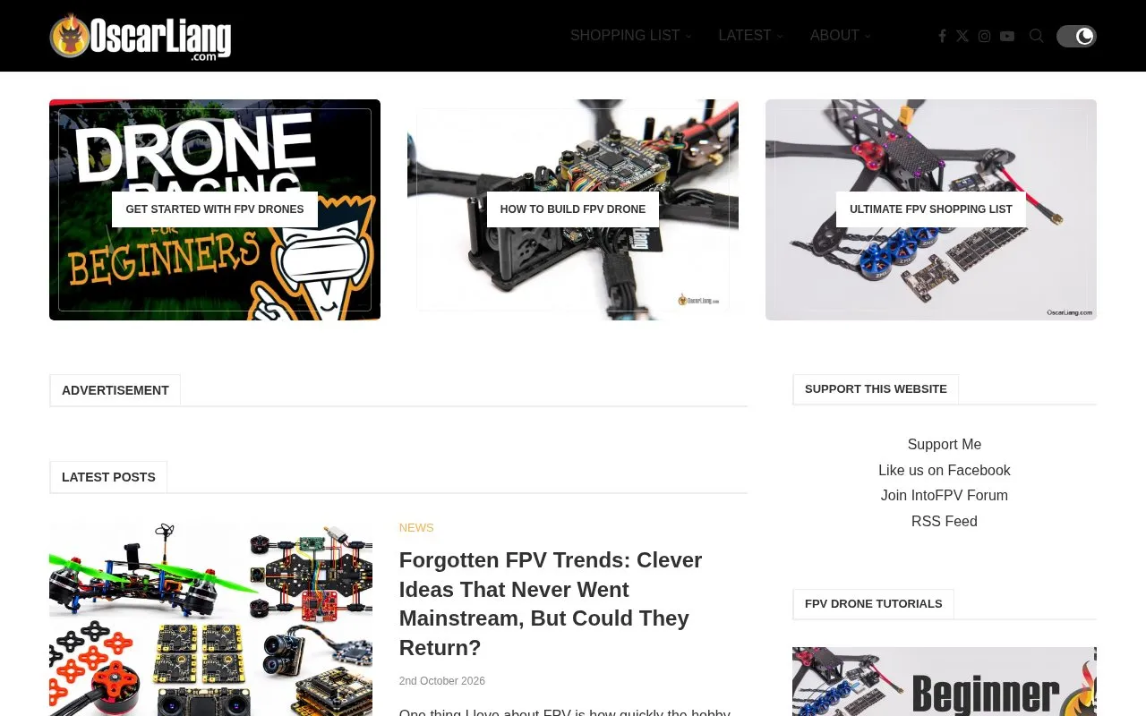 OscarLiang.com homepage screenshot