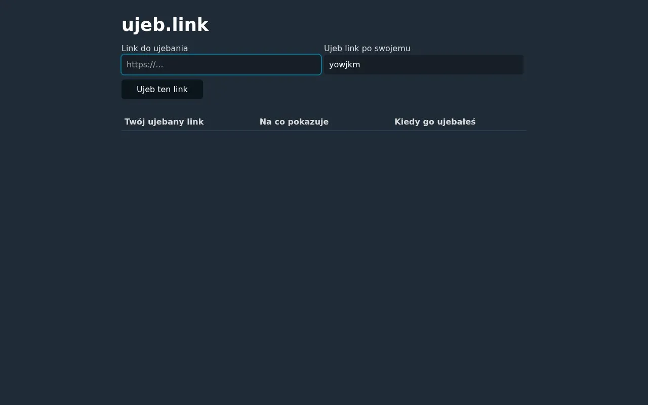 ujeb link homepage screenshot