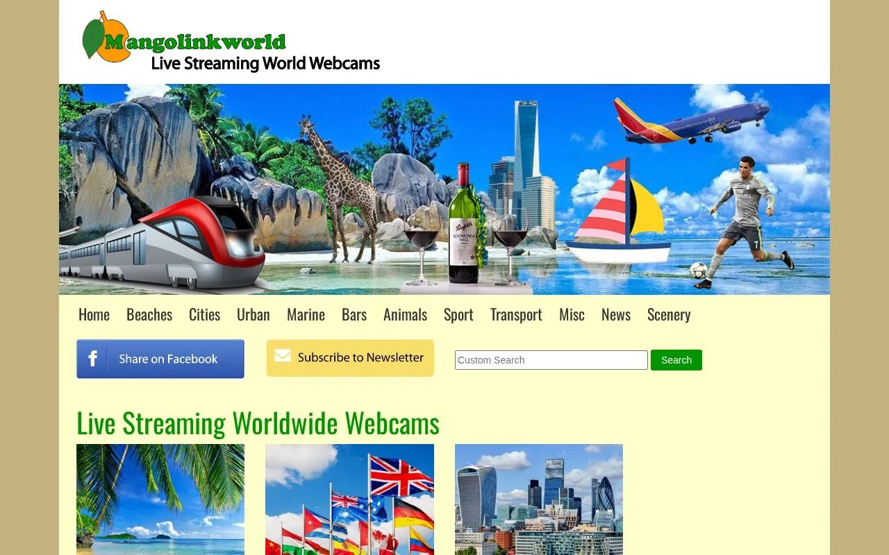 Mangolink World homepage screenshot