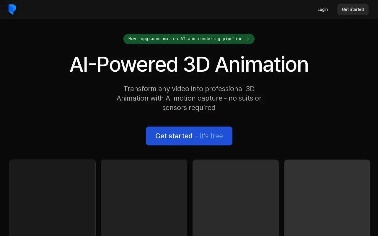 Plask Motion homepage screenshot