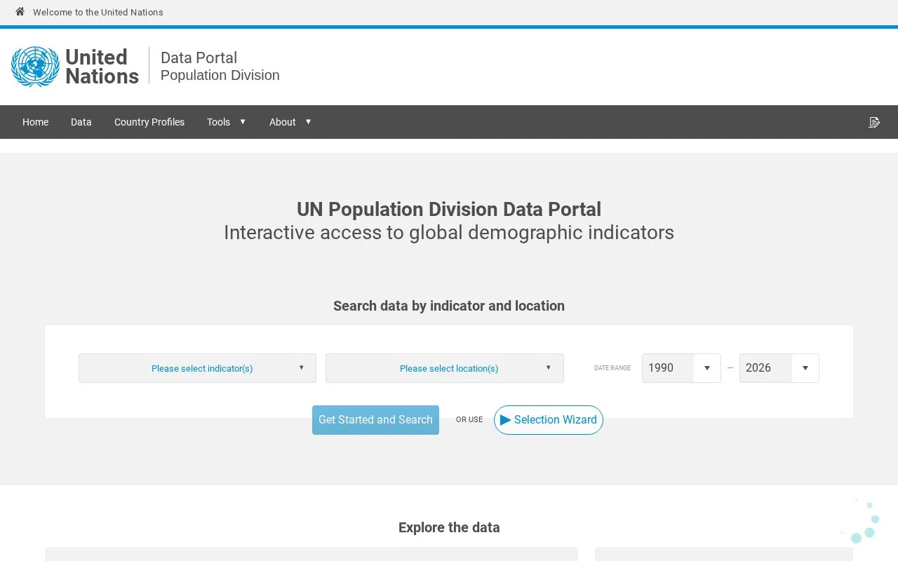 World Contraceptive Use homepage screenshot
