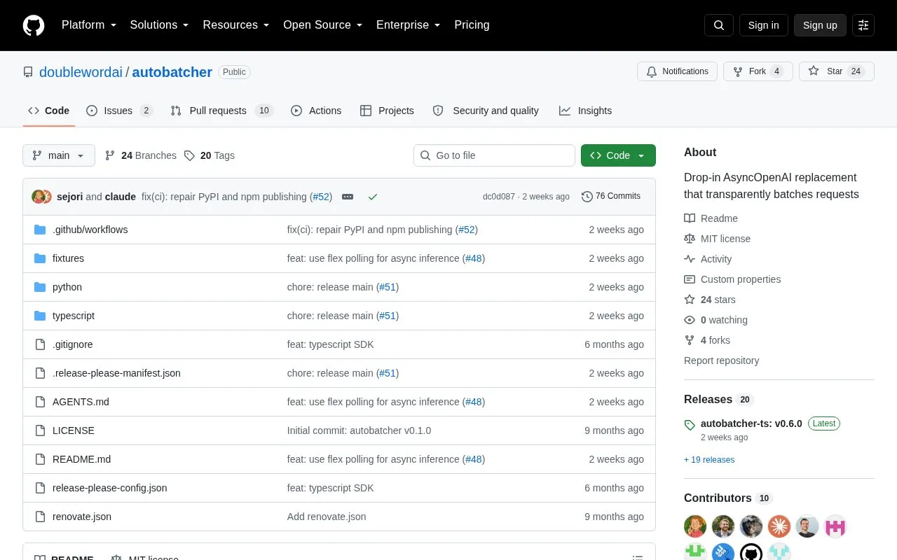autobatcher homepage screenshot