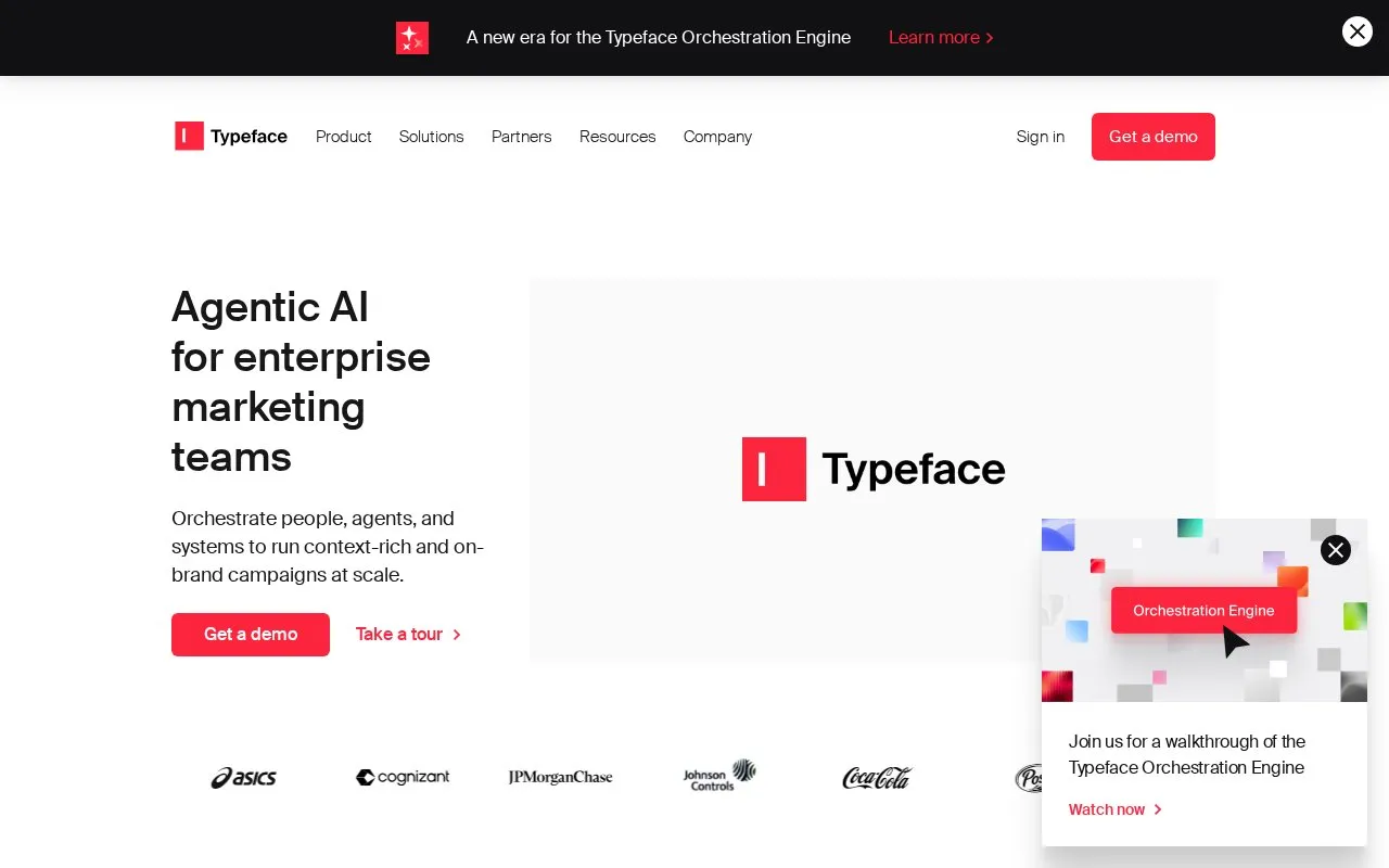 Typeface homepage screenshot